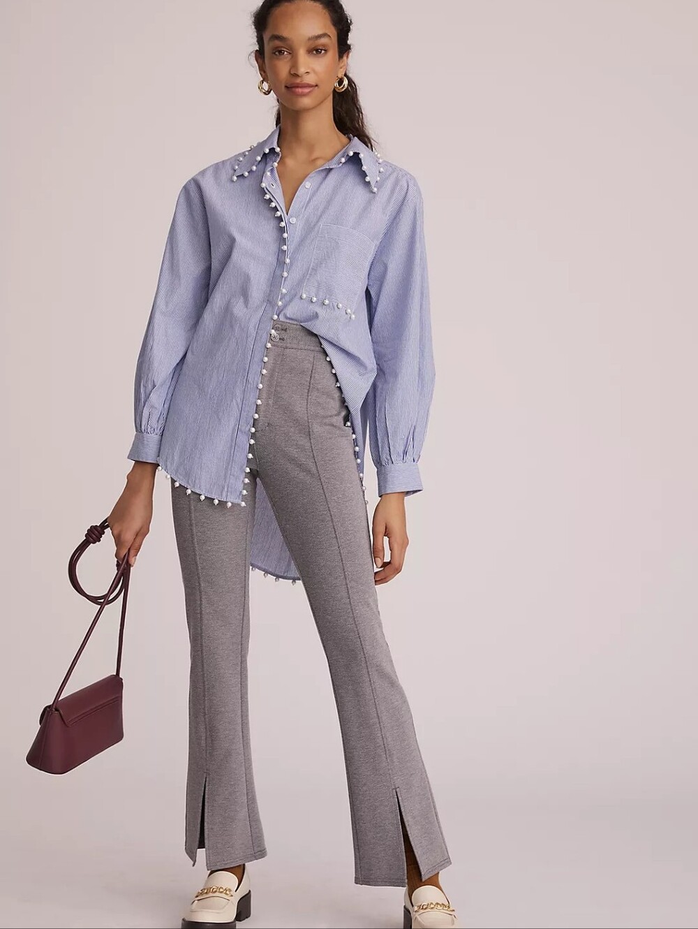 Maeve Seamed Flare Pants